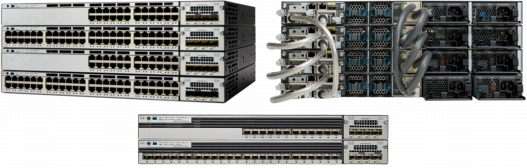 Cisco Catalyst 3750-X 系列交换机（正面）